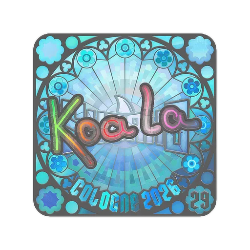 Наклейка | koala (голографическая, итоговая) | Кёльн-2026