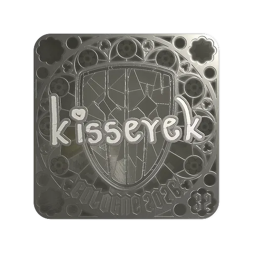 Наклейка | kisserek (металлическая, итоговая) | Кёльн-2026