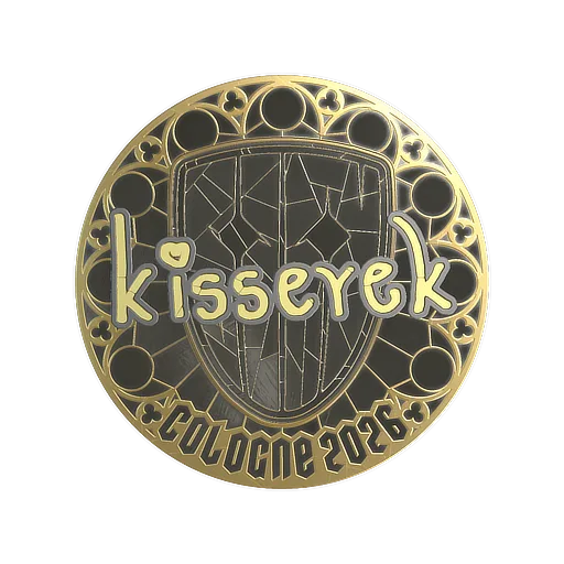 Наклейка | kisserek (золотая) | Кёльн-2026