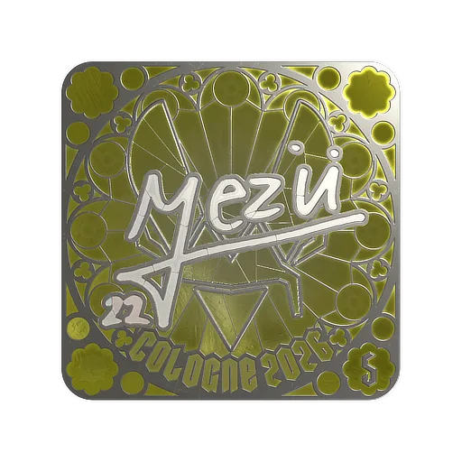 Наклейка | mezii (металлическая, итоговая) | Кёльн-2026