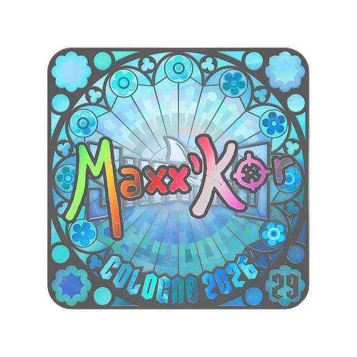 Наклейка | maxxkor (голографическая, итоговая) | Кёльн-2026