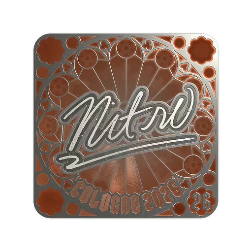 Наклейка | nitr0 (металлическая, итоговая) | Кёльн-2026