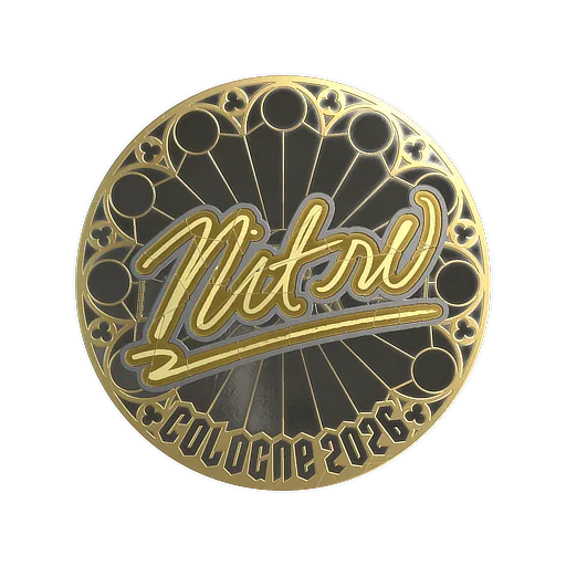 Наклейка | nitr0 (золотая) | Кёльн-2026