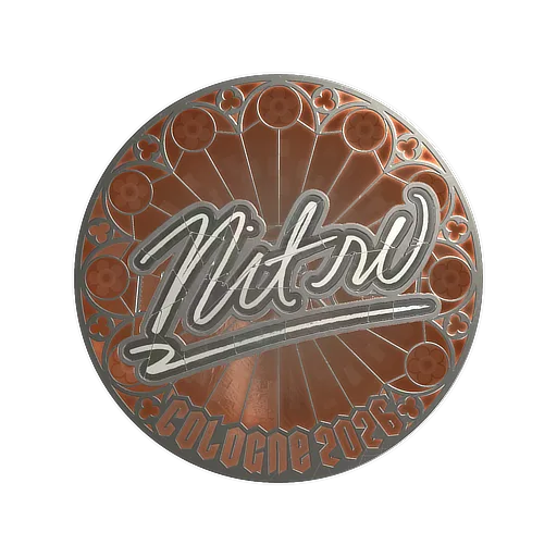 Наклейка | nitr0 (металлическая) | Кёльн-2026