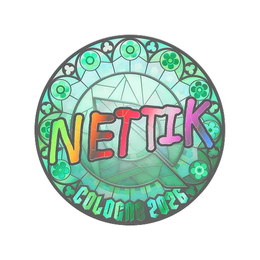 Наклейка | nettik (голографическая) | Кёльн-2026