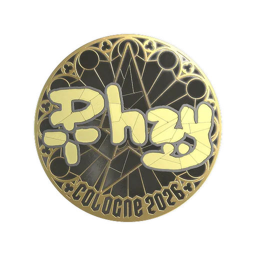Наклейка | phzy (золотая) | Кёльн-2026