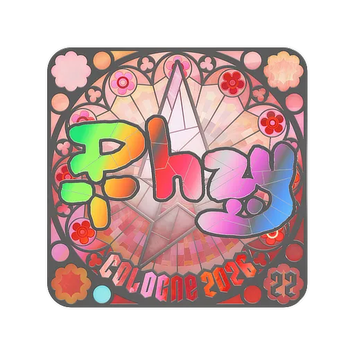 Наклейка | phzy (голографическая, итоговая) | Кёльн-2026