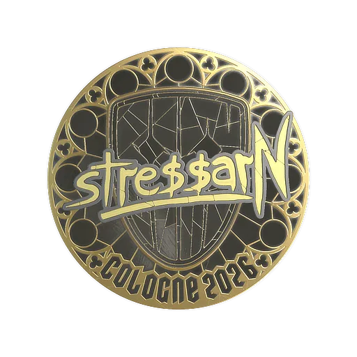 Наклейка | stressarN (золотая) | Кёльн-2026