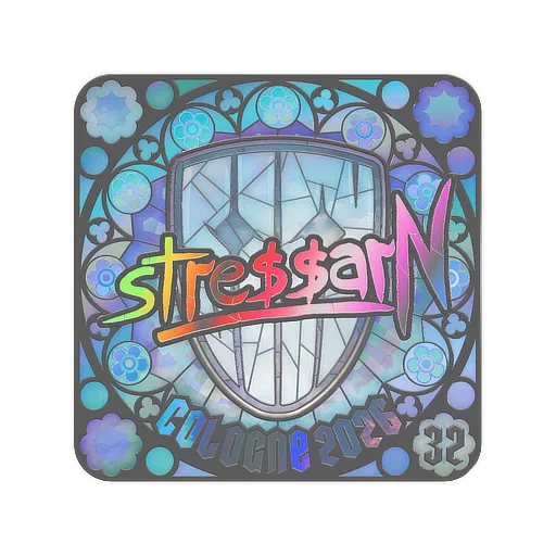 Наклейка | stressarN (голографическая, итоговая) | Кёльн-2026