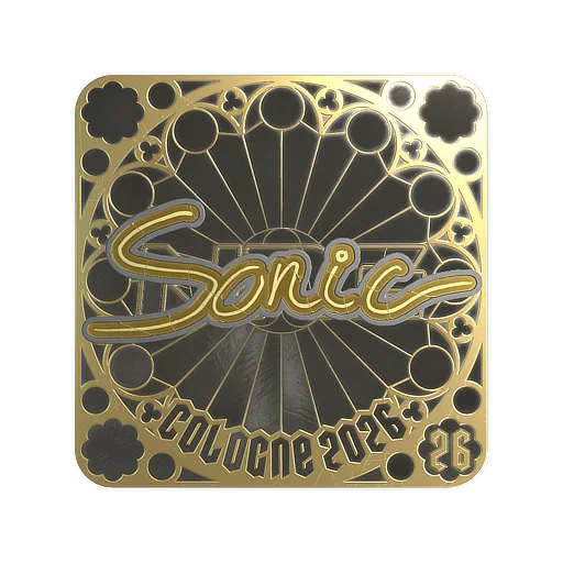 Наклейка | Sonic (золотая, итоговая) | Кёльн-2026