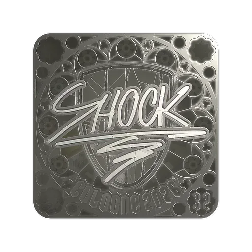 Наклейка | SHOCK (металлическая, итоговая) | Кёльн-2026