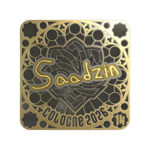 Наклейка | saadzin (золотая, итоговая) | Кёльн-2026