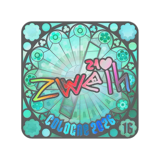 Наклейка | zweih (голографическая, итоговая) | Кёльн-2026