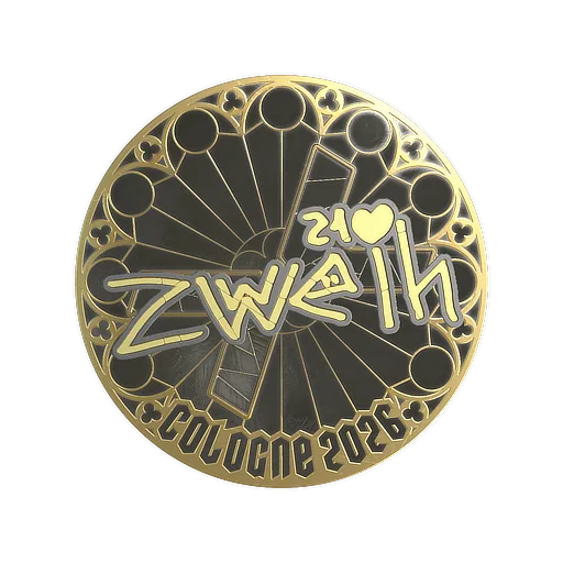 Наклейка | zweih (золотая) | Кёльн-2026