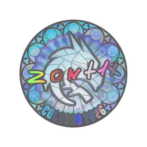 Наклейка | zont1x (голографическая) | Кёльн-2026