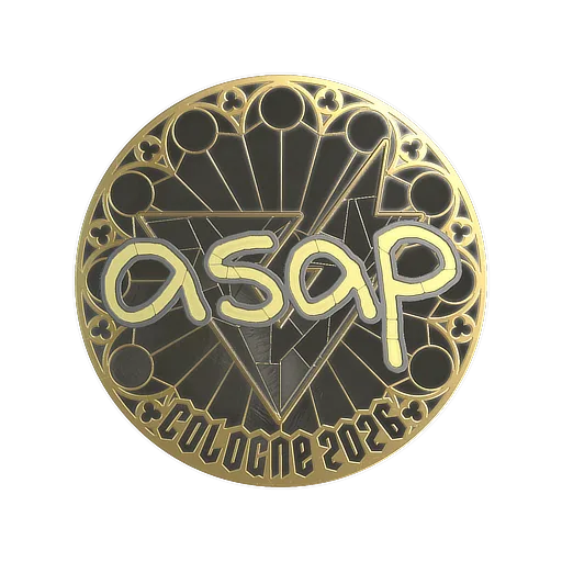 Наклейка | asap (золотая) | Кёльн-2026