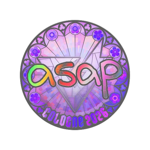 Наклейка | asap (голографическая) | Кёльн-2026