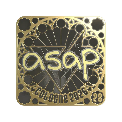 Наклейка | asap (золотая, итоговая) | Кёльн-2026