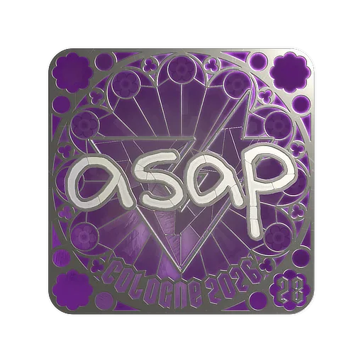 Наклейка | asap (металлическая, итоговая) | Кёльн-2026