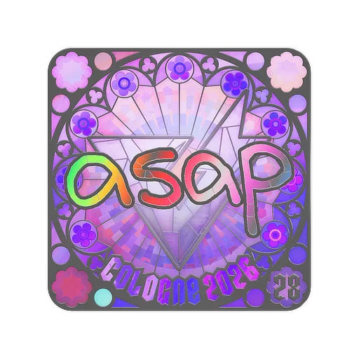 Наклейка | asap (голографическая, итоговая) | Кёльн-2026