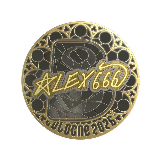 Sticker | alex666 (Gold) | Cologne 2026