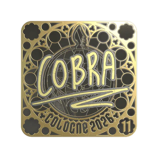 Наклейка | cobra (золотая, итоговая) | Кёльн-2026