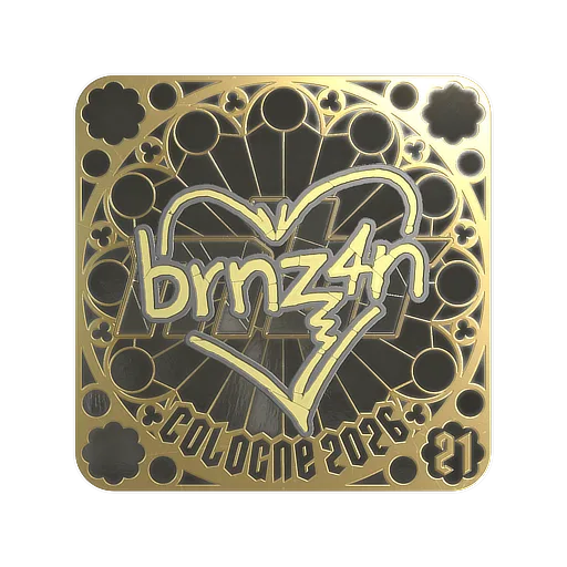 Наклейка | brnz4n (золотая, итоговая) | Кёльн-2026