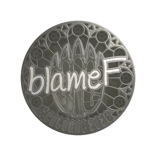 Наклейка | blameF (металлическая) | Кёльн-2026