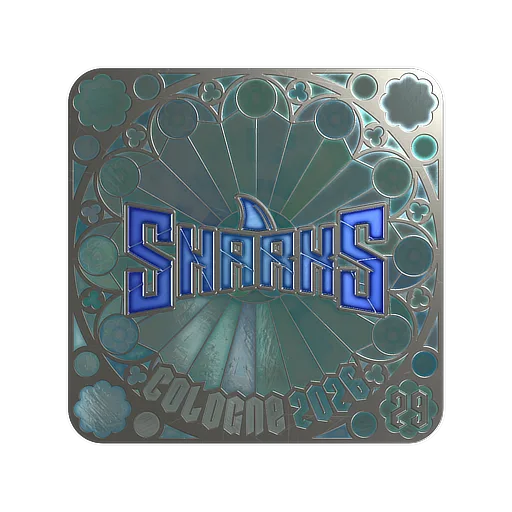 Наклейка | Sharks Esports (металлическая, итоговая) | Кёльн-2026