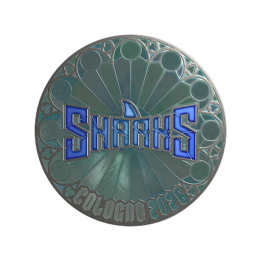 Наклейка | Sharks Esports (металлическая) | Кёльн-2026