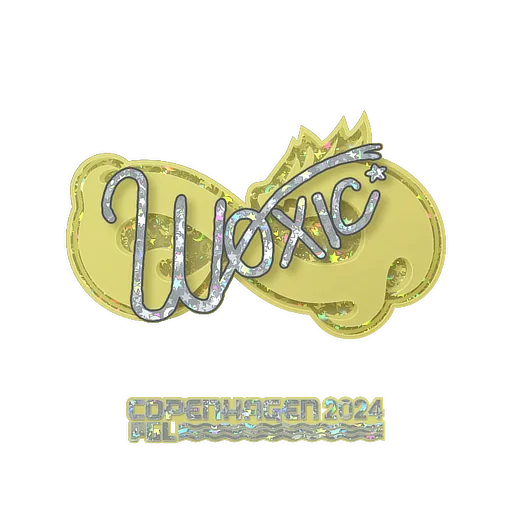 Наклейка | woxic (с блёстками) | Копенгаген-2024