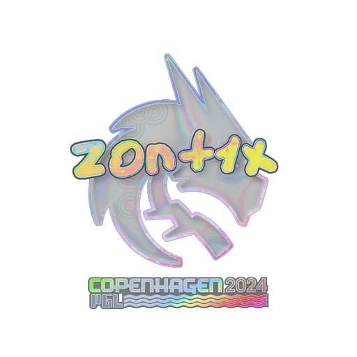 Наклейка | zont1x (голографическая) | Копенгаген-2024