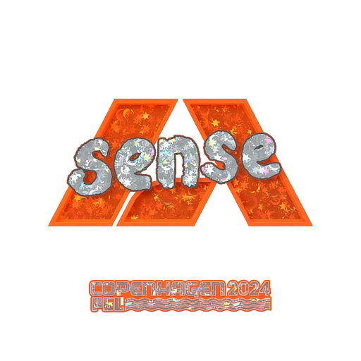 Наклейка | sense (с блёстками) | Копенгаген-2024