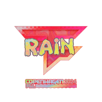 Наклейка | rain (голографическая) | Копенгаген-2024
