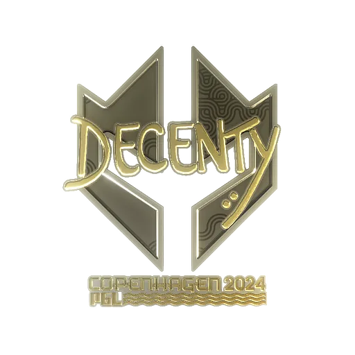 Наклейка | decenty (золотая) | Копенгаген-2024