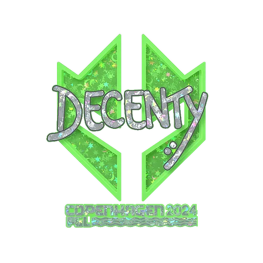 Наклейка | decenty (с блёстками) | Копенгаген-2024