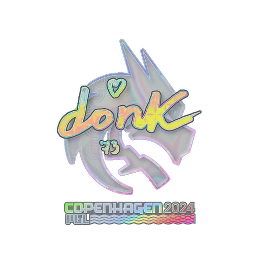 Наклейка | donk (голографическая) | Копенгаген-2024