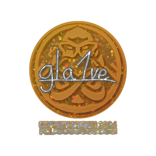 Наклейка | gla1ve (с блёстками) | Копенгаген-2024