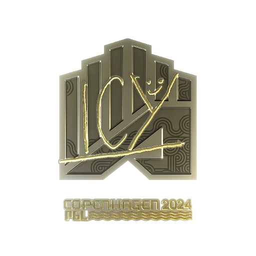 Наклейка | ICY (золотая) | Копенгаген-2024