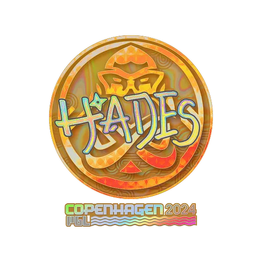 Наклейка | hades (голографическая) | Копенгаген-2024