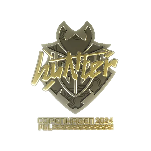 Наклейка | huNter- (золотая) | Копенгаген-2024