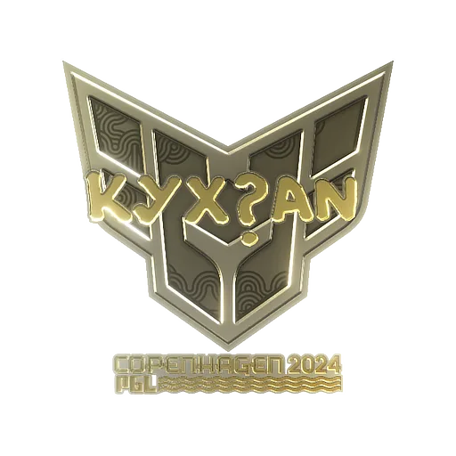 Наклейка | kyxsan (золотая) | Копенгаген-2024