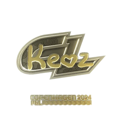 Наклейка | Keoz (золотая) | Копенгаген-2024