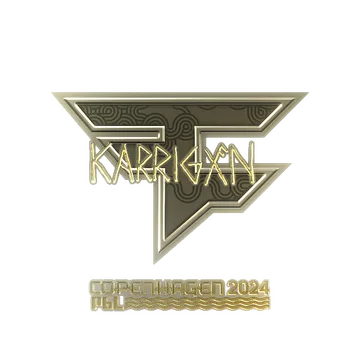 Наклейка | karrigan (золотая) | Копенгаген-2024