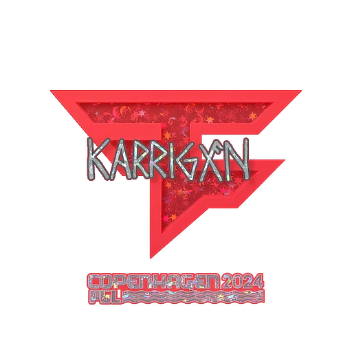Наклейка | karrigan (с блёстками) | Копенгаген-2024
