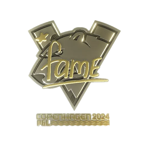 Sticker | fame (Gold) | Copenhagen 2024