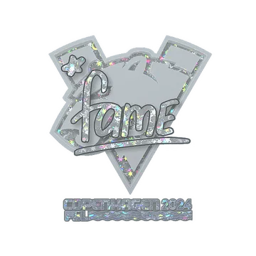 Наклейка | fame (с блёстками) | Копенгаген-2024
