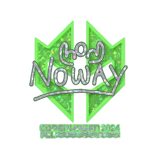 Наклейка | noway (с блёстками) | Копенгаген-2024