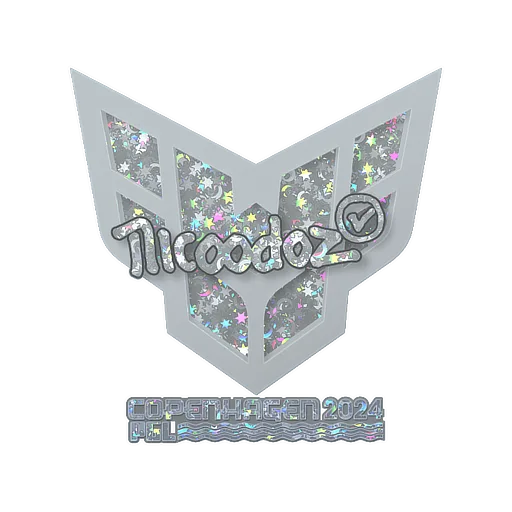 Наклейка | nicoodoz (с блёстками) | Копенгаген-2024