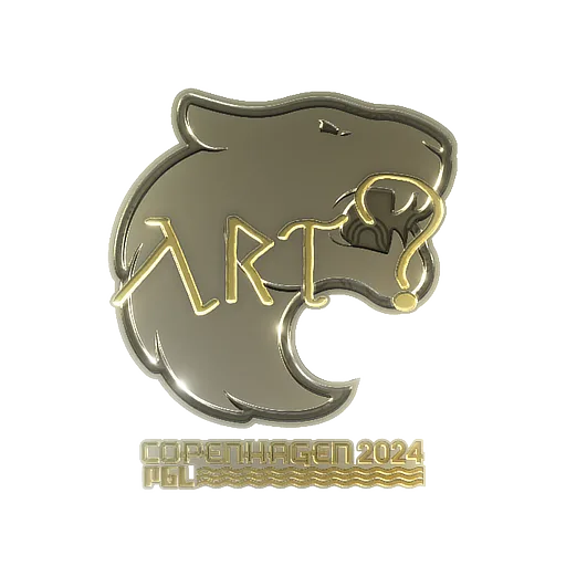 Наклейка | arT (золотая) | Копенгаген-2024